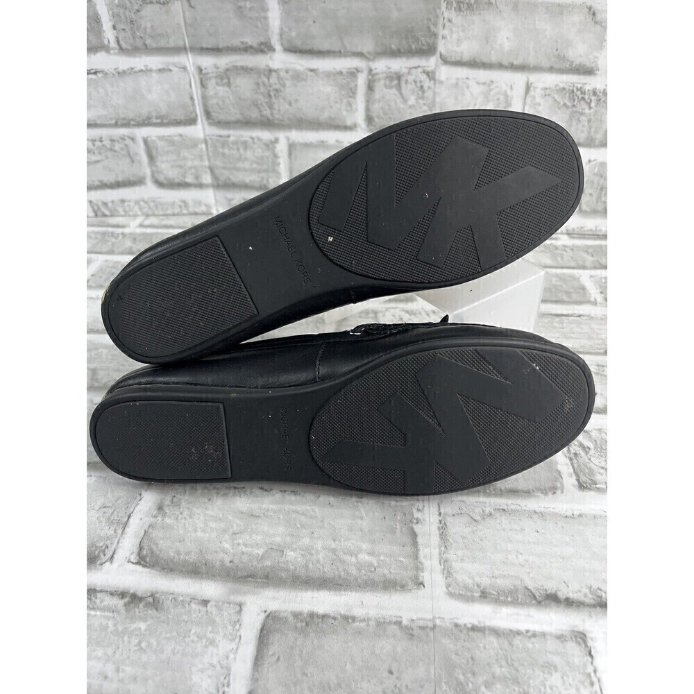 Michael Kors Daisy Women’s Size 8 Black Leather Moccasins Flats Driving Loafers - Picture 8 of 14